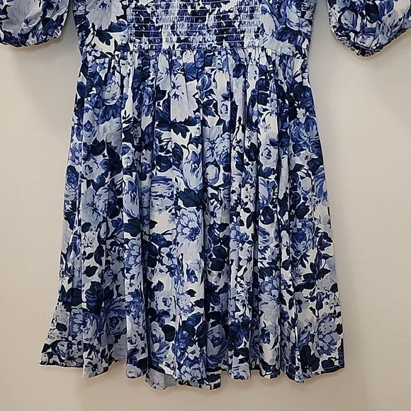 The A&F  Babydoll Emerson Poplin Puff Sleeve Mini Dress Size XS - Picture 13 of 16